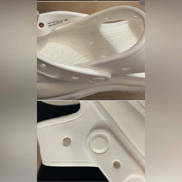 CROCS Unisex Classic Mega Crush Platform WHITE Platform Sandals Size: M4/W6 - Picture 9 of 16